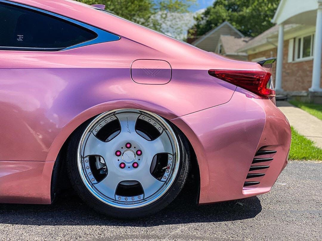 Оклейка пленкой Lexus цвет gloss aluminum GAL23 Pink Gold