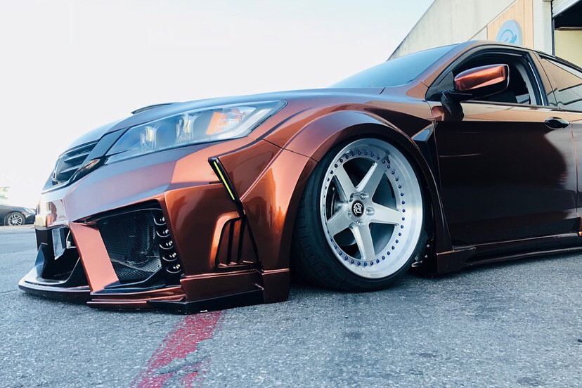 Оклейка пленкой Honda цвет candy metallic RB10 Amber brown