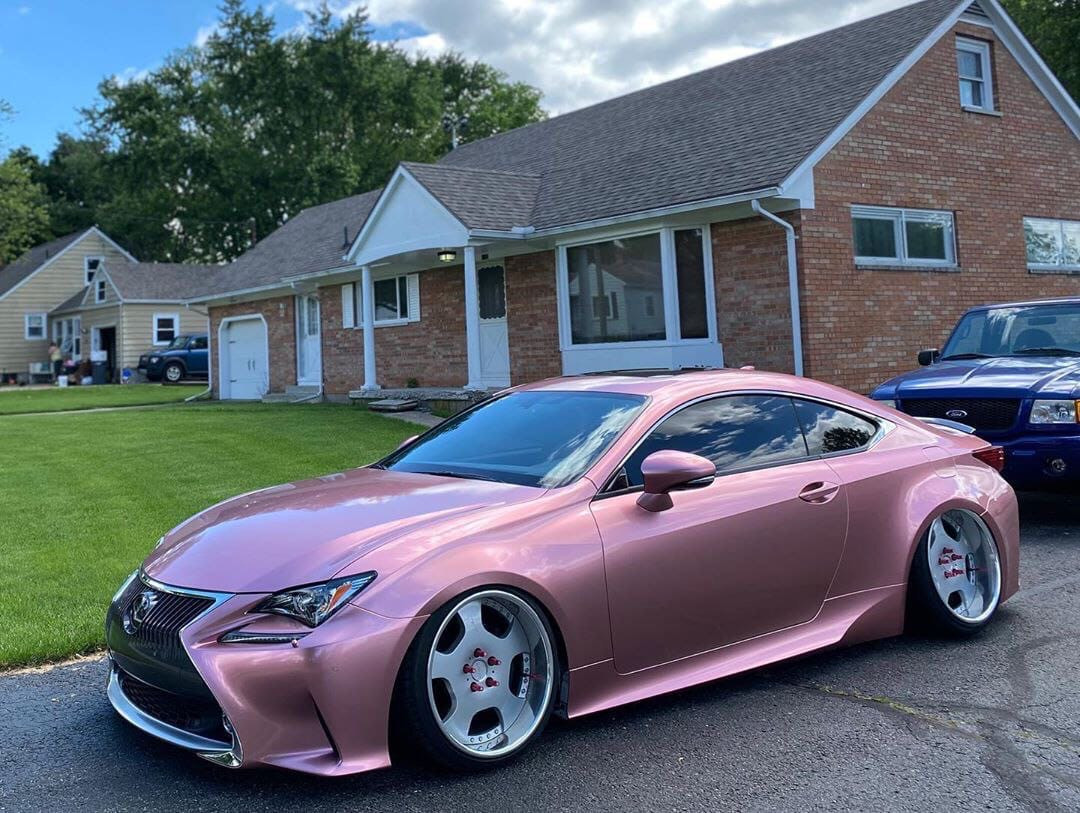 Оклейка пленкой Lexus цвет gloss aluminum GAL23 Pink Gold