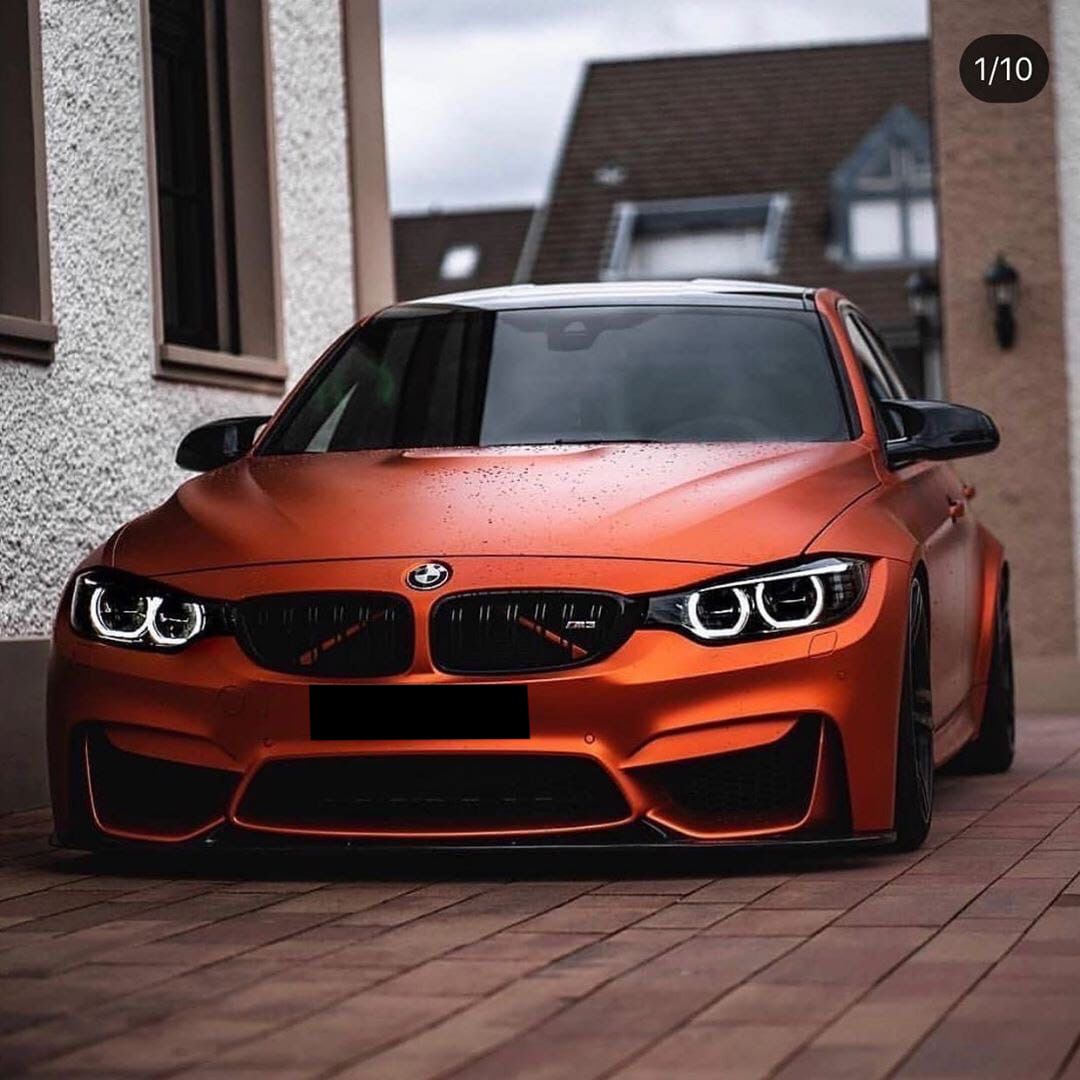 Оклейка пленкой BMW цвет matte chrome VCH306 Wild Orange