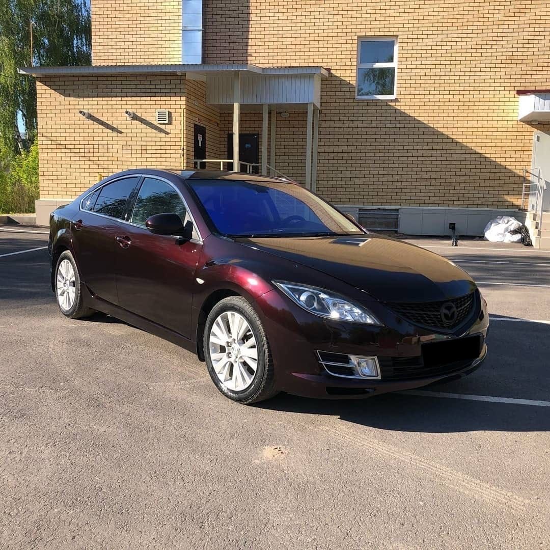 Оклейка пленкой Mazda цвет gloss aluminum GAL27 Mahogany red